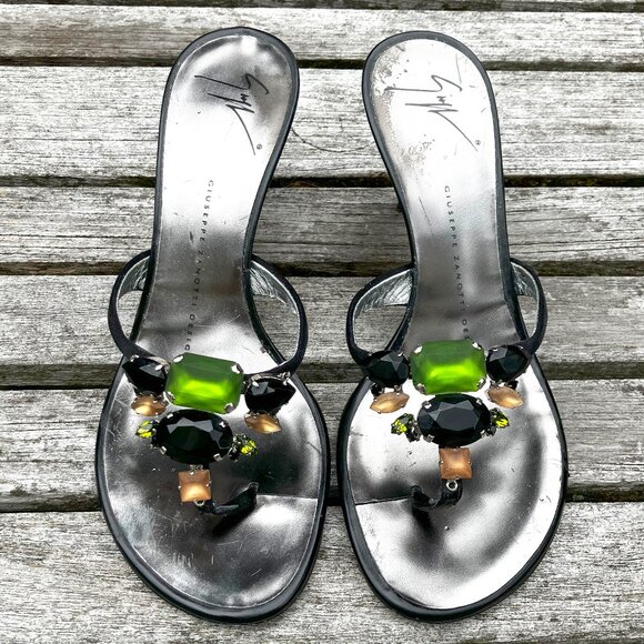 Giuseppe Zanotti Shoes - 💎Jeweled Slides Sandals Heels - Size 7.5B